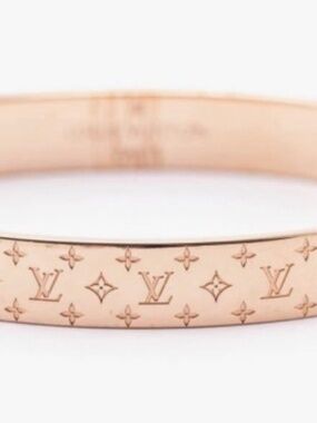 LOUIS VUITTON NANO CUFF IN PINK GOLD FINISH